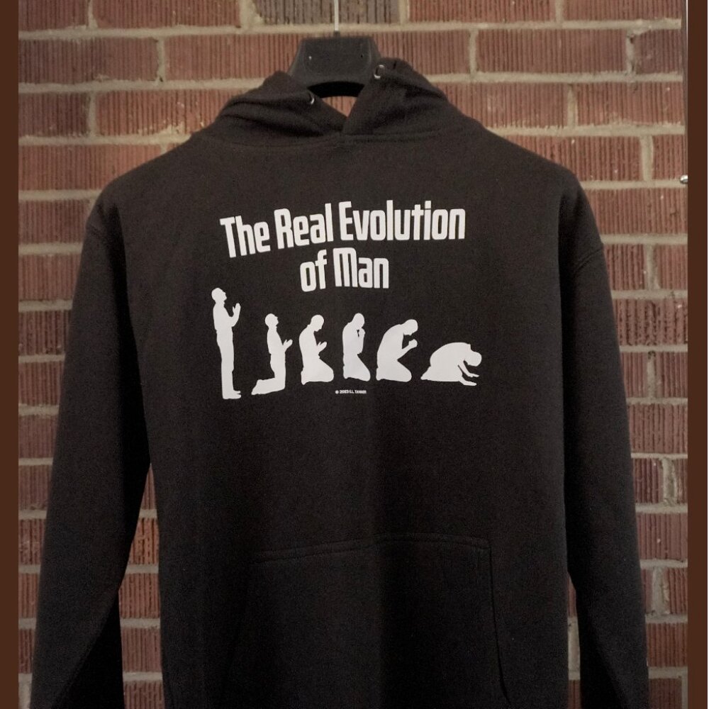 Unisex_The Real Evolution of Man_T-Shirt_Black